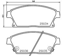 Pastillas de freno 8DB 355 015-241 HELLA para OPEL CHEVROLET VAUXHALL CADILLAC