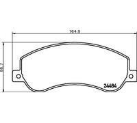 Pastillas de freno 8DB 355 015-401 HELLA para VW AMAROK AMAROK Caja/Chasis
