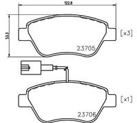 Pastillas de freno 8DB 355 018-821 HELLA para FIAT ALFA ROMEO LANCIA