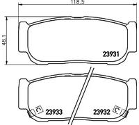 Pastillas de freno 8DB 355 020-221 HELLA para SSANGYONG KIA