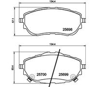 Pastillas de freno 8DB 355 020-281 HELLA para TOYOTA COROLLA Sedán AURIS