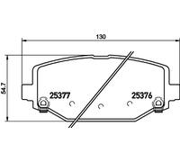 Pastillas de freno 8DB 355 020-311 HELLA para DODGE FIAT LANCIA VW CHRYSLER