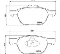 Juego De Pastillas De Freno Hella 8DB 355 020-411 para Ford Amc Eje Delantero