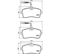 Hella Pastillas de freno 8DB 355 020-671 – Juego 4 para PEUGEOT 407, 18.7 mm contacto aviso desgaste