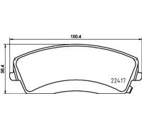 Pastillas de freno 8DB 355 025-001 HELLA para DODGE CHARGER CHALLENGER Coupé