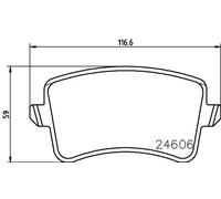 Pastillas de freno 8DB 355 025-391 HELLA para AUDI Q5 A5 A5 Sportback A4 B8