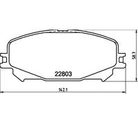 Juego De Pastillas De Freno Hella 8DB 355 039-201 para Mitsubishi Renault Amc