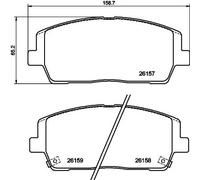 Pastillas de freno 8DB 355 040-011 HELLA para KIA HYUNDAI