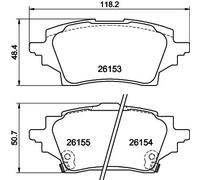 Juego De Pastillas De Freno Hella 8DB 355 040-221 para Mazda Suzuki Toyota
