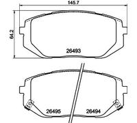 Pastillas de freno 8DB 355 043-641 HELLA para HYUNDAI GENESIS KIA