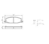 Pastillas de freno + CONJUNTO DE MONTAJE DE PASTILLAS BOSCH para ISUZU, OPEL
