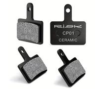 Pastillas de Freno de Disco Cerámico para Bicicletas Compatibles - Pastillas de Freno de Rendimiento para Bicicleta de Montaña con Nivel de Ruido, Frenado y Disipación del - Placa de Cierre y Placa de