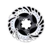 Pastillas de freno de disco flotantes for bicicleta de carretera/MTB de 140 mm/160 mm/180 mm/203 mm, rotor de freno de disco de acero inoxidable con 6 tornillos.(160mm Black Rotor)