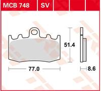 Pastillas de freno de metal sinterizado Sv Trw BMW R 1200-1150-1100-850/K 1200-1