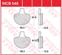 Pastillas de freno de metal sinterizado Sv Trw Harley-davidson Sportster Dyna so