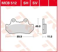 Pastillas de freno de metal sinterizado Sv Trw Honda Mcb512