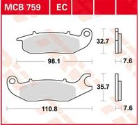 Pastillas de freno de metal sinterizado Sv Trw Honda Piaggio Niu Rieju Mcb759