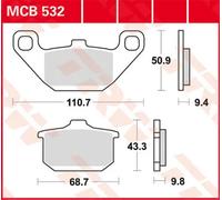 Pastillas de freno de metal sinterizado Sv Trw Kawasaki El/gpz/en/zl/vn/kz/gtr/z