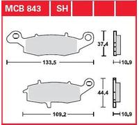 Pastillas de freno de metal sinterizado Sv Trw Kawasaki Vn Sym Symphony Suzuki V