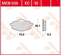 Pastillas de freno de metal sinterizado Sv Trw Mbk Yamaha Gilera Malaguti Sachs