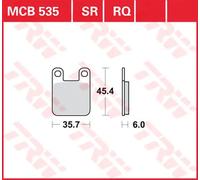 Pastillas de freno de metal sinterizado Sv Trw Mcb535