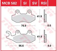 Pastillas de freno de metal sinterizado Sv Trw Mcb582