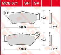 Pastillas de freno de metal sinterizado Sv Trw Mcb671