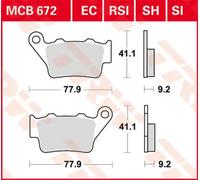 Pastillas de freno de metal sinterizado Sv Trw Mcb672