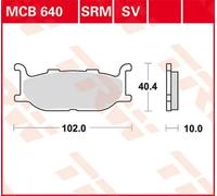 Pastillas de freno de metal sinterizado Sv Trw Yamaha Scr/xv/sr/xvs/xj/xvz/srv/x