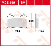 Pastillas de freno de metal sinterizado Sv Trw Yamaha Tdr/tzr/fzr/srx/fz/xv/tdm/