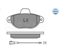 Pastillas de freno Eje delantero 025 214 3616 MEYLE para FIAT FORD