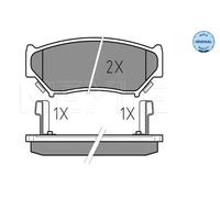 MEYLE Juego de 4 pastillas de freno para SUZUKI: Grand Vitara, Vitara, Jimny & SANTANA: Vitara (Ref: 025 219 0715/W)