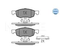 Pastillas de freno Eje delantero 025 221 4317 MEYLE para OPEL CORSA E