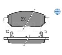 MEYLE Juego de 4 pastillas de freno para VAUXHALL: Viva & OPEL: Karl (Ref: 025 223 2618)