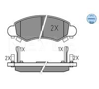 MEYLE Juego de 4 pastillas de freno para SUZUKI: Ignis, Wagon R & SUBARU: Justy & VAUXHALL: Agila & OPEL: Agila (Ref: 025 232 5316/W)