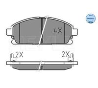 MEYLE Juego de 4 pastillas de freno para NISSAN: Pathfinder, X-Trail (Ref: 025 234 2016/W)