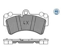 Meyle Pastillas de freno delanteras 025 236 9317/PD – Juego 4 Porsche Cayenne, VW Touareg, Audi Q7