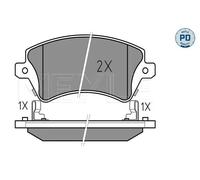 Pastillas de freno Eje delantero 025 237 6617/PD MEYLE para TOYOTA COROLLA