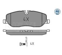 Pastillas de freno Eje delantero 025 241 9118/PD MEYLE para LAND ROVER