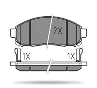 MEYLE Juego de 4 pastillas de freno para NISSAN: Navara, NP300, Pathfinder, Leaf, NV200 (Ref: 025 242 2716/W)