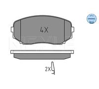 MEYLE Pastillas de freno 0252454417/W Eje delantero MAZDA MITSUBISHI – Juego de 4