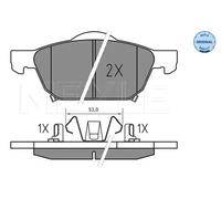 MEYLE Juego de 4 pastillas de freno para HONDA: Civic (Ref: 025 258 0417)