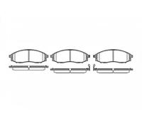 REMSA Juego de pastillas de freno Delantero con contacto avisador de desgaste con accesorios 0748.02 Juego de pastillas de freno Compatible con NISSAN NAVARA D22 Pathfinder II R50 PICK UP D22