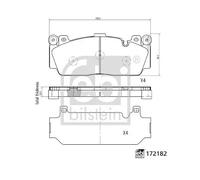 FEBI BILSTEIN 172182 Juego de pastillas de freno