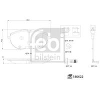 Pastillas de freno Eje delantero 180622 FEBI BILSTEIN para VW MULTIVAN T6