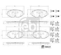 Pastillas de freno Eje delantero 180631 FEBI BILSTEIN para VW SKODA AUDI SEAT