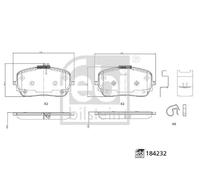Juego De Pastillas De Freno Febi Bilstein 184232 para Mercedes Benz