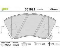 VALEO Pastillas de freno Essential 301021 Juego de 4 eje delantero ECE-R90