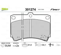 Pastillas de freno Eje delantero 301274 VALEO para MAZDA KIA