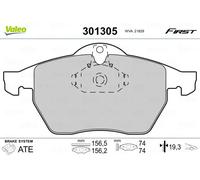 VALEO Pastillas de freno Essential 301305 - Juego de 4 - Eje delantero - Certificación ECE-R90